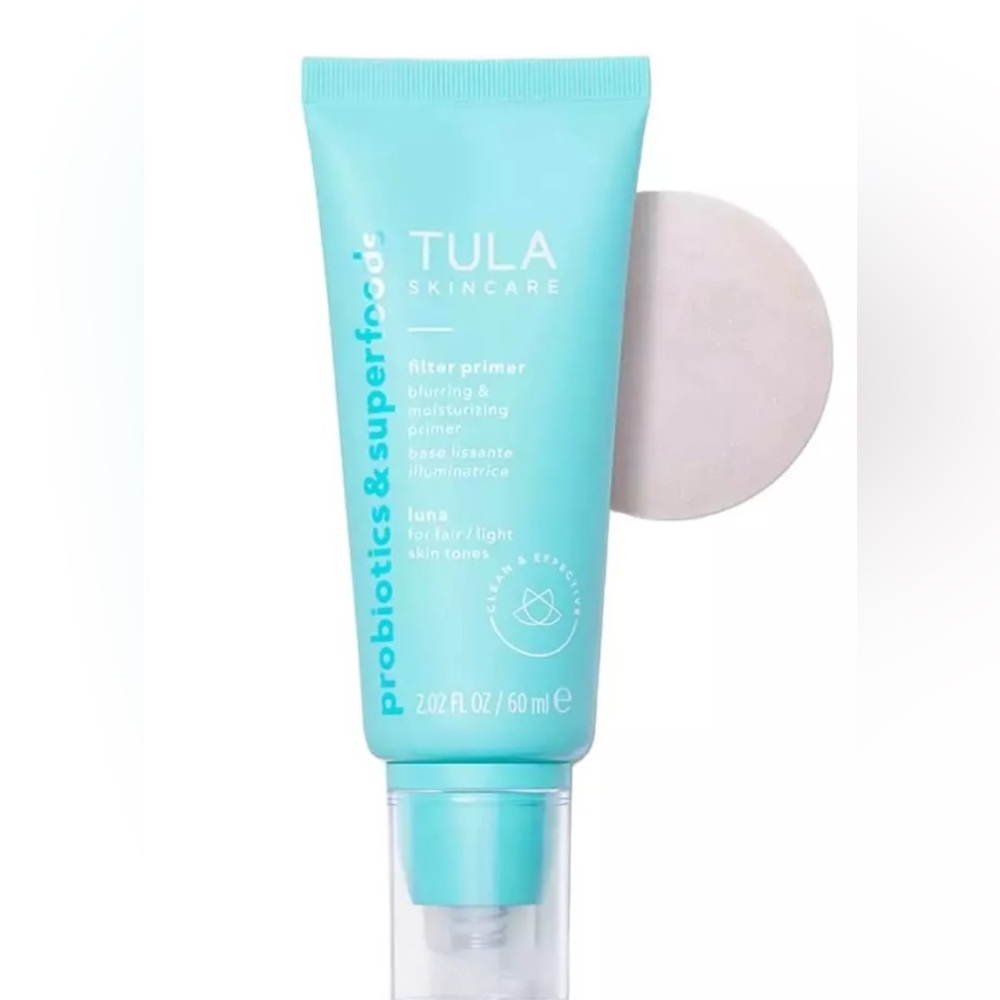 NWT Tula Blurring & Moisturizing Primer - Sheerly Tinted - Luna Fair/Light 1 oz